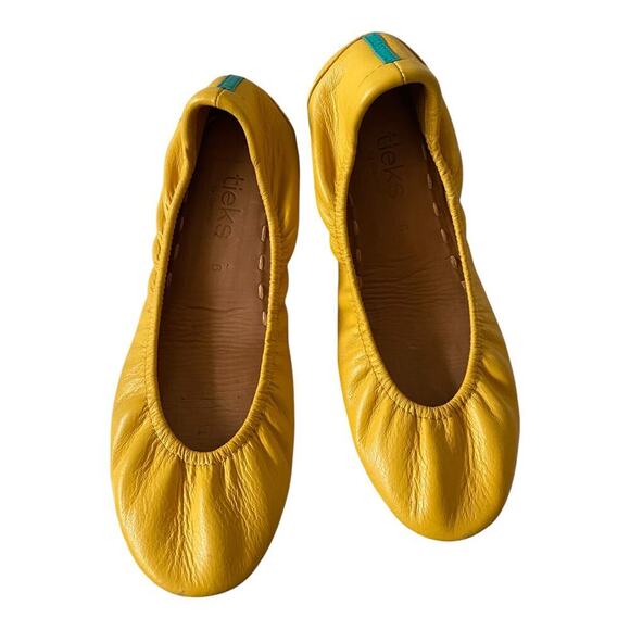 Tieks by Gavrieli  Womens US 6 Mustard Yellow Casual Comfy Ballet  Leather Flats - Picture 4 of 14